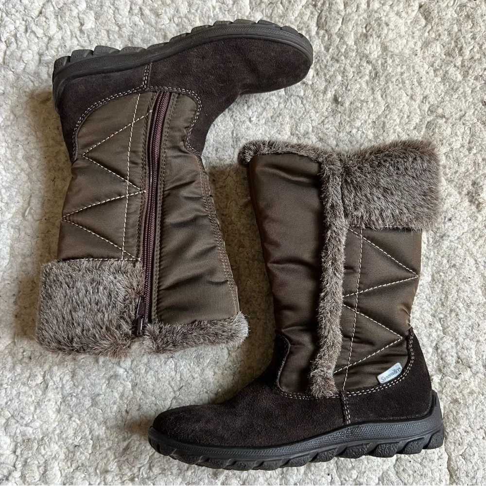 Ricosta Girls Haley Sympatex Waterproof Fashion Waterproof Brown Boots Size 29